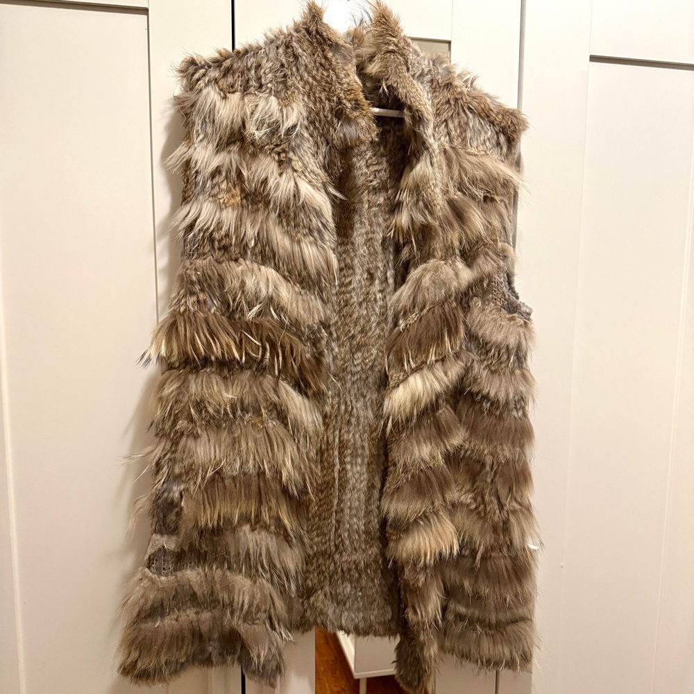 Women's Rabbit and Racoon Fur Vest